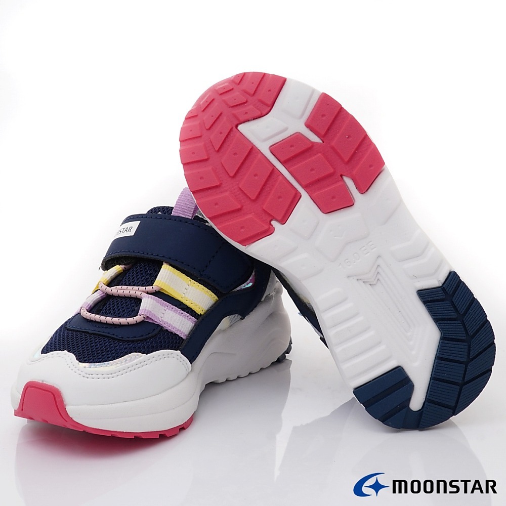 【日本月星Moonstar機能童鞋】微增高運動鞋 /2E輕量C326系列/深藍(中大童段)17-23cm-細節圖7