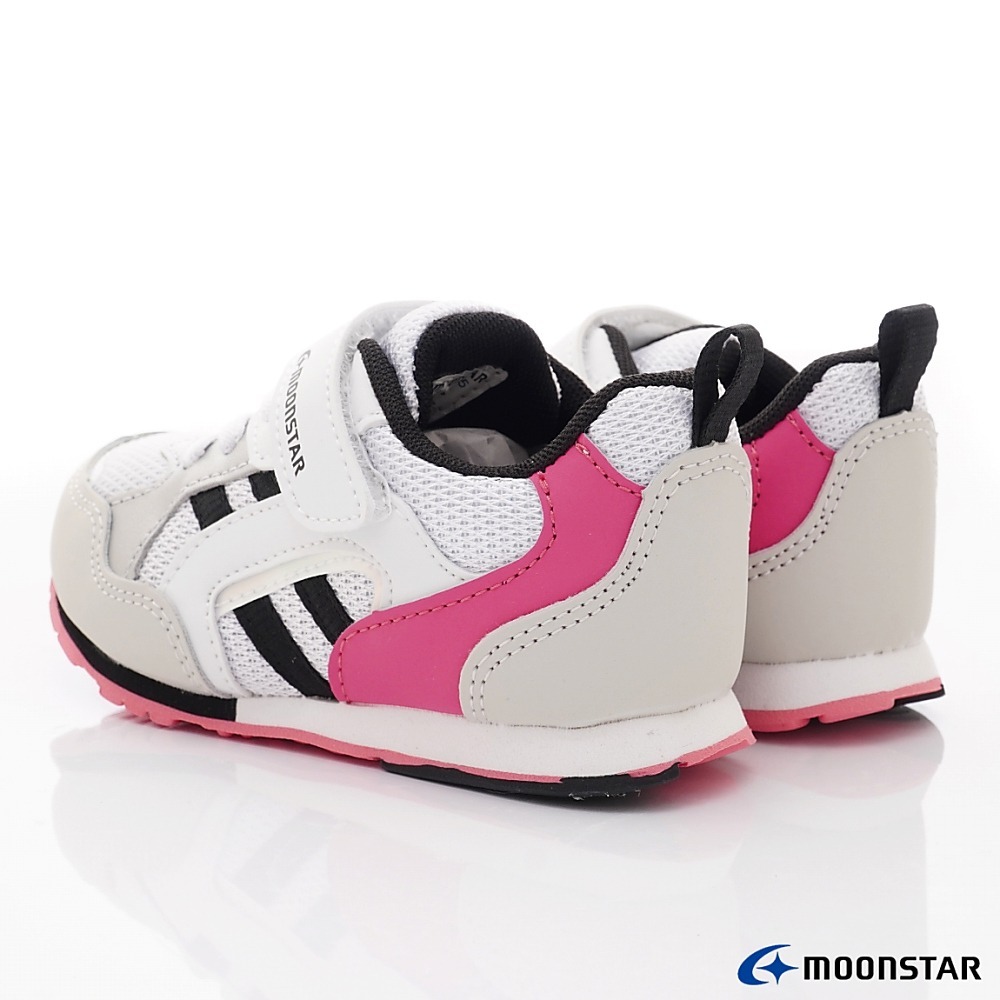 【日本月星Moonstar機能童鞋】中童運動系列 /2E穩定2956黑粉(中小童段)15-21cm-細節圖6