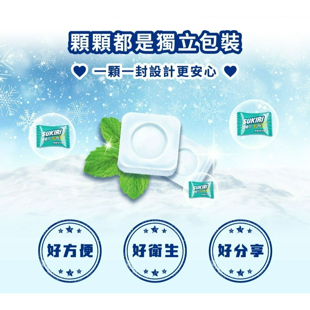 【SUKIRI史奇力】勁涼酷爽 薄荷錠_旗艦包 1袋、5袋 (箱購)-細節圖5