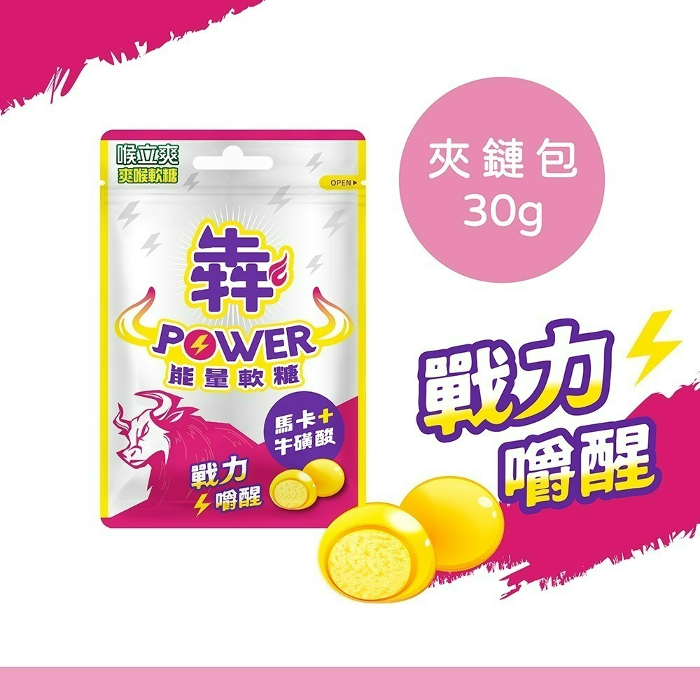 【喉立爽】犇 POWER能量軟糖_夾鏈包 1盒、3盒、5盒-細節圖3