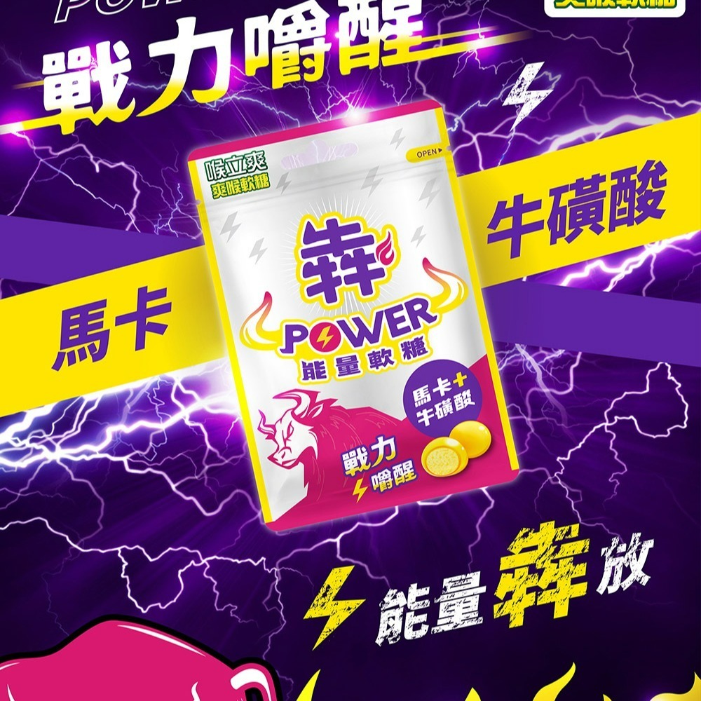 【喉立爽】犇 POWER能量軟糖_夾鏈包 1盒、3盒、5盒-細節圖4