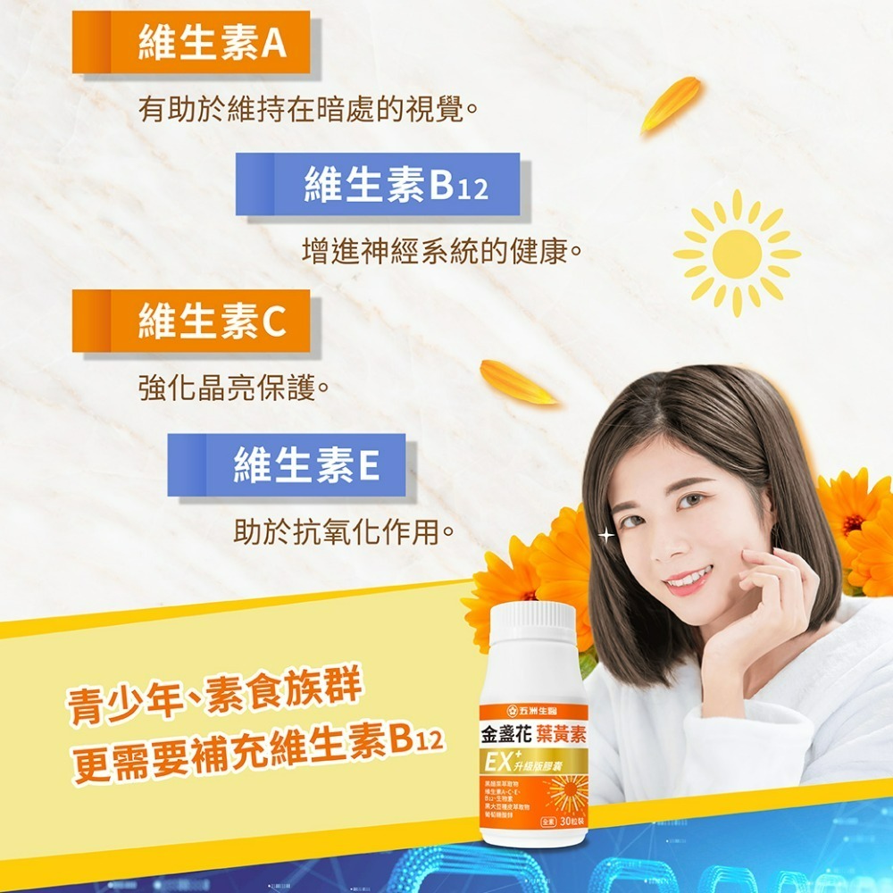 【五洲生醫】金盞花葉黃素EX升級版膠囊_1瓶(月保養)-細節圖4