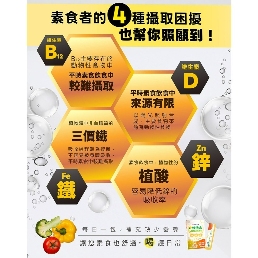 【五洲生醫】維他命ABCD氣泡粉_檸檬口味 20包/盒-細節圖8