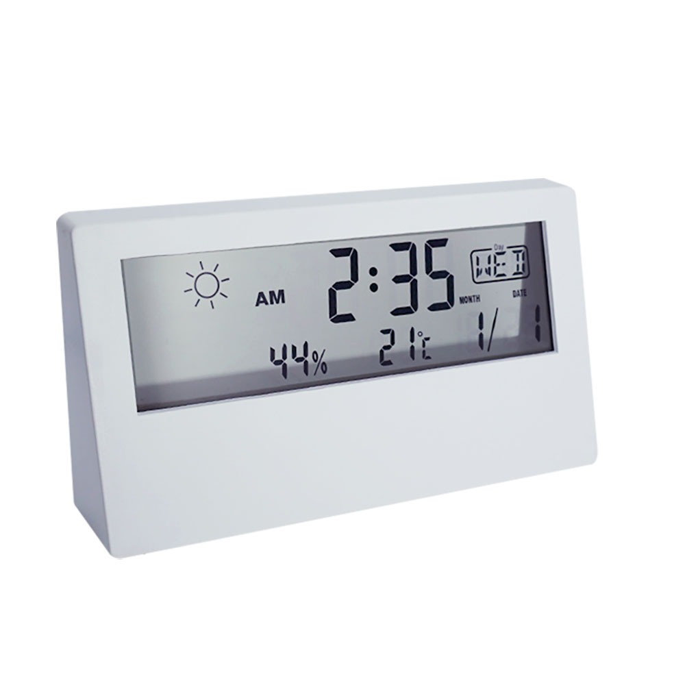 透明款電子鐘白色
