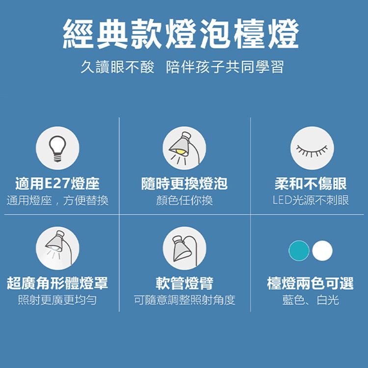 AIWA 愛華 書桌燈 台燈 LED檯燈 LED護眼燈泡檯燈 喇叭造型三色溫檯燈-細節圖3