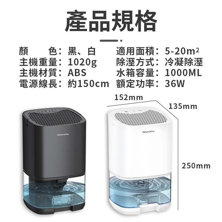 【1年保固】LED炫光除溼機 冷凝除濕機 居家除溼 小型除濕機 靜音除溼機 迷你除濕機-細節圖8