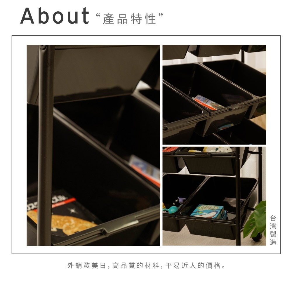 【ikloo】純黑玩具車(9格)-細節圖5