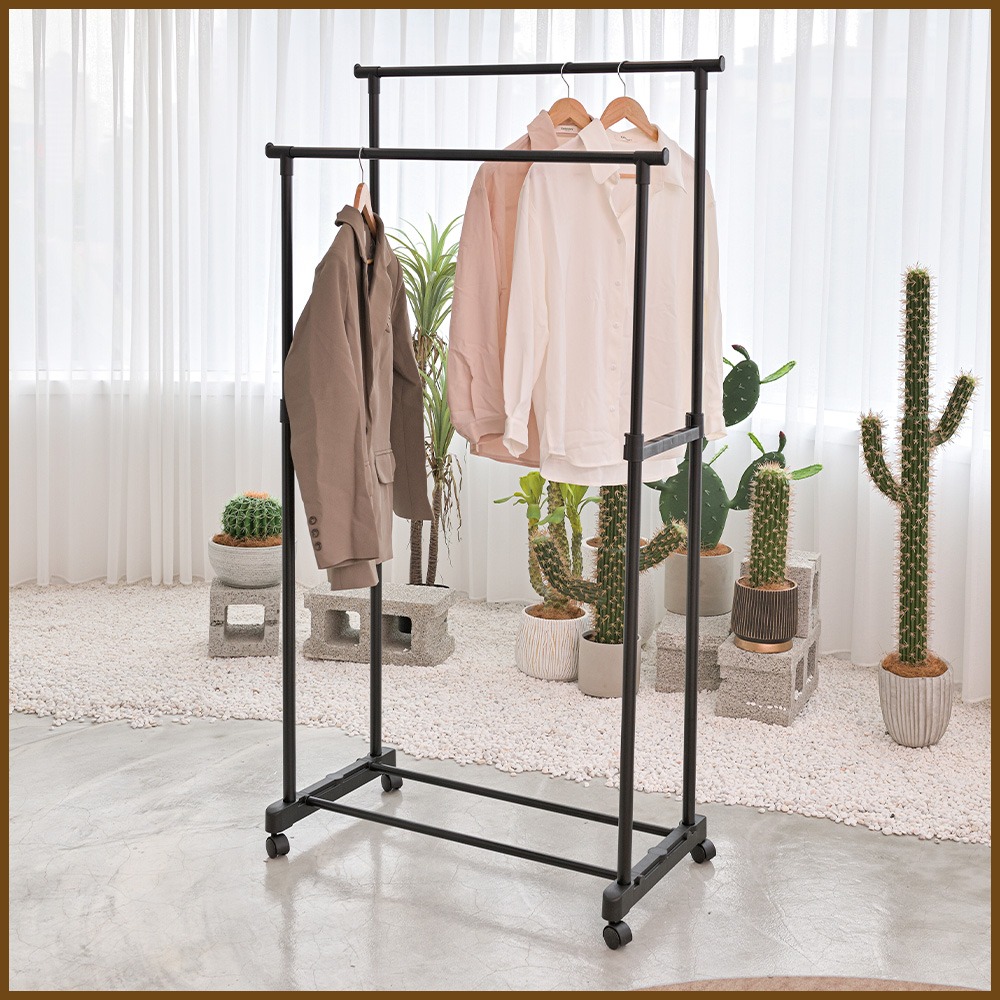 【ikloo】雙桿升降曬衣架 (三色)-細節圖2