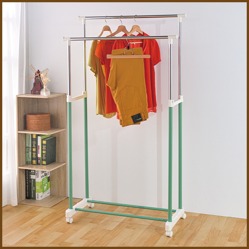 【ikloo】雙桿升降曬衣架 (三色)-細節圖3