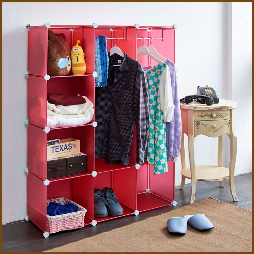 【ikloo】魔術空間12格衣櫥組合櫃(附門4片)-細節圖2