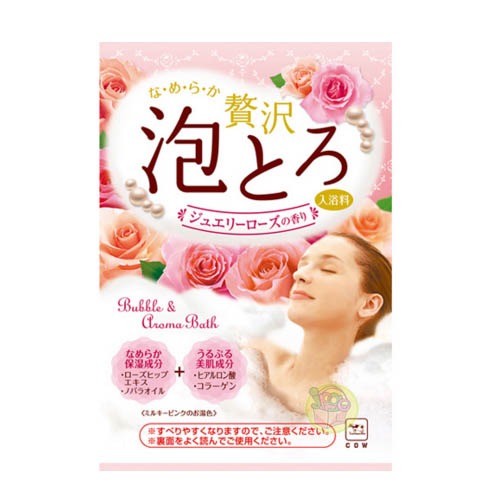【JPGO】日本製 牛乳石鹼cow 奢侈泡泡入浴劑 30g-細節圖2