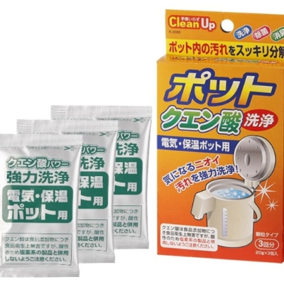 【JPGO】日本進口 熱水壺.保溫瓶.熱水瓶 檸檬酸洗淨劑 清潔粉 20g x 三回份