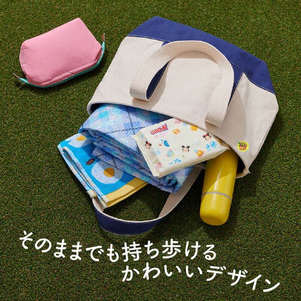 【JPGO】日本製 大王 99%純水 嬰兒親膚濕紙巾 70枚X12包 無香味~Tsum Tsum-細節圖3