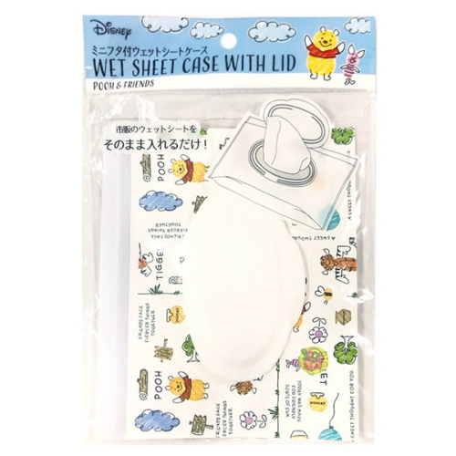 【JPGO】特價-日本進口 echo 濕紙巾收納袋~小熊維尼 手繪風
