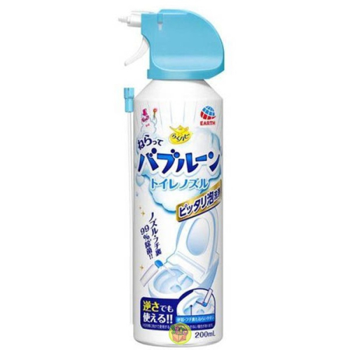 【JPGO】日本製 地球製藥 免治馬桶可用 馬桶泡沫清潔噴霧 200ml 新包裝
