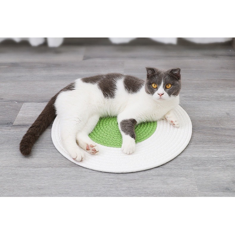 🔥在台現貨.附發票.快速出貨🔥編織棉麻貓抓墊 日式風貓咪抓板 睡墊 貓練爪玩具 貓咪抓窩  磨爪 抓板 麻墊-細節圖6