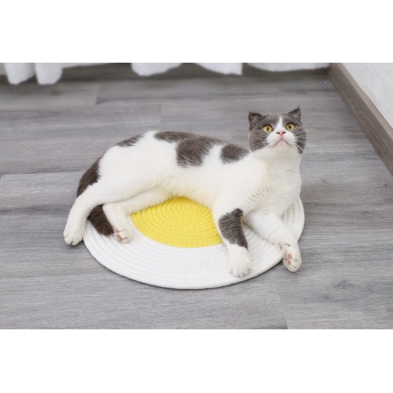 🔥在台現貨.附發票.快速出貨🔥編織棉麻貓抓墊 日式風貓咪抓板 睡墊 貓練爪玩具 貓咪抓窩  磨爪 抓板 麻墊-細節圖8