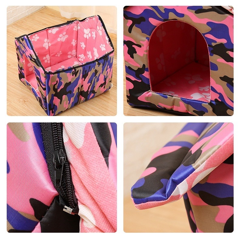 🔥台灣發貨🔥浪浪流浪窩户外貓窩折疊睡窩貓房子狗房狗窩防水防雨防風帶門廉擋風保暖室外室內封閉式防寒-細節圖6