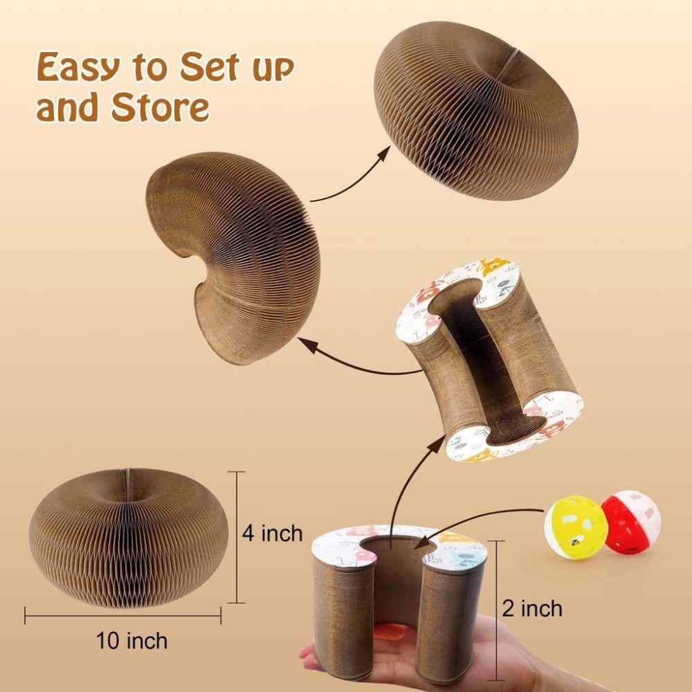 🔥在台現貨.附發票.快速出貨🔥貓玩具 魔術風琴貓抓板 可折疊瓦楞紙 貓窩 貓抓板  可拼接貓抓板 變形抓板-細節圖7