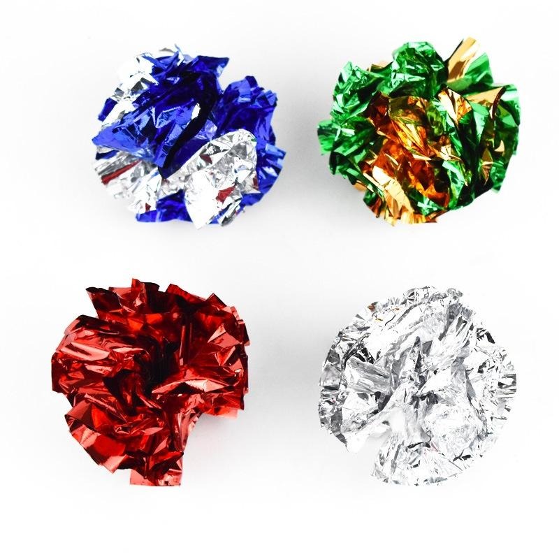 🔥在台現貨.附發票.快速出貨🔥彩色響紙玩具球 直徑5.5公分 貓玩具 逗貓玩具 響紙   紙糰 響紙糰【好物挖哇哇】-細節圖5