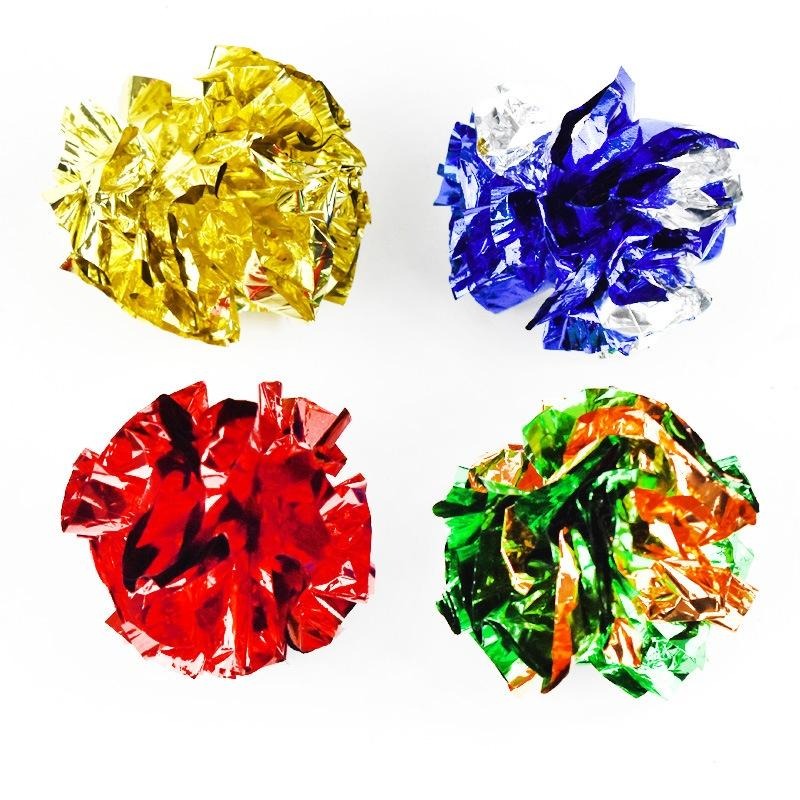 🔥在台現貨.附發票.快速出貨🔥彩色響紙玩具球 直徑5.5公分 貓玩具 逗貓玩具 響紙   紙糰 響紙糰【好物挖哇哇】-細節圖6