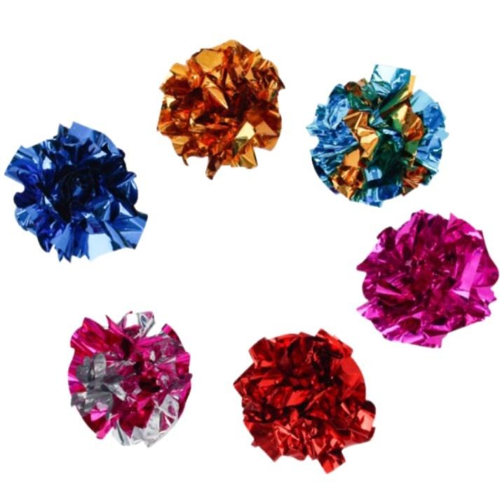 🔥在台現貨.附發票.快速出貨🔥彩色響紙玩具球 直徑5.5公分 貓玩具 逗貓玩具 響紙   紙糰 響紙糰【好物挖哇哇】-細節圖7