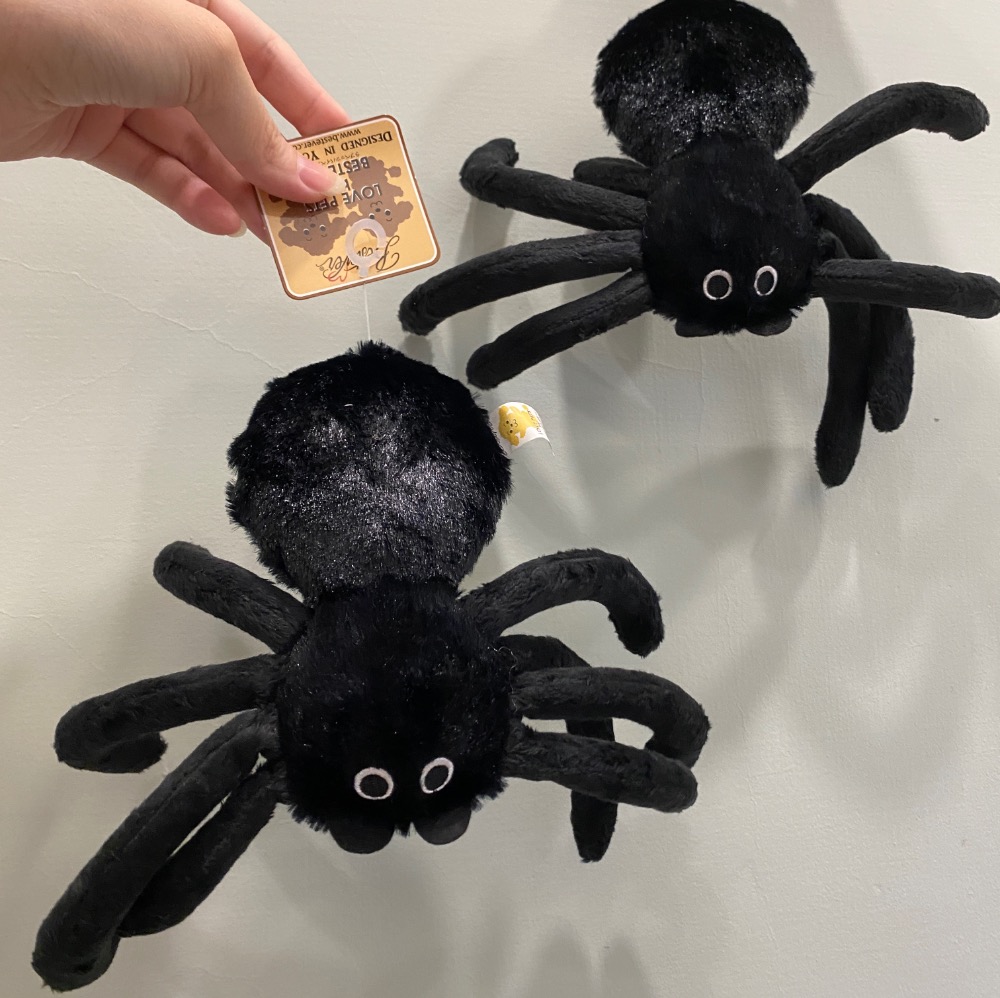 [Carpe Diem]現貨日貨 狗狗好朋友 蜘蛛玩具 萬聖節 🕷️ 填充 發聲玩具 毛孩 互動 減壓 絨毛玩具 寵物-細節圖2