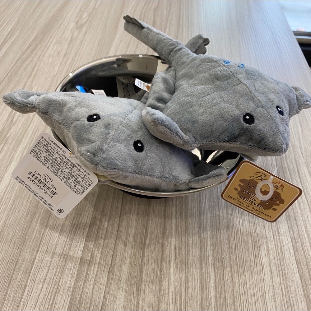 [Carpe Diem] 現貨 狗狗好朋友 魟魚玩具 填充 發聲玩具 磨牙 海洋動物 毛孩 互動 減壓 絨毛玩具 寵物-細節圖3