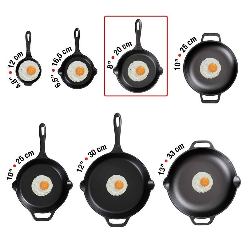 【哥倫比亞Victoria鑄鐵鍋 8吋平底鍋【美國Epicurious票選第一Lodge L5SK3同級-細節圖5