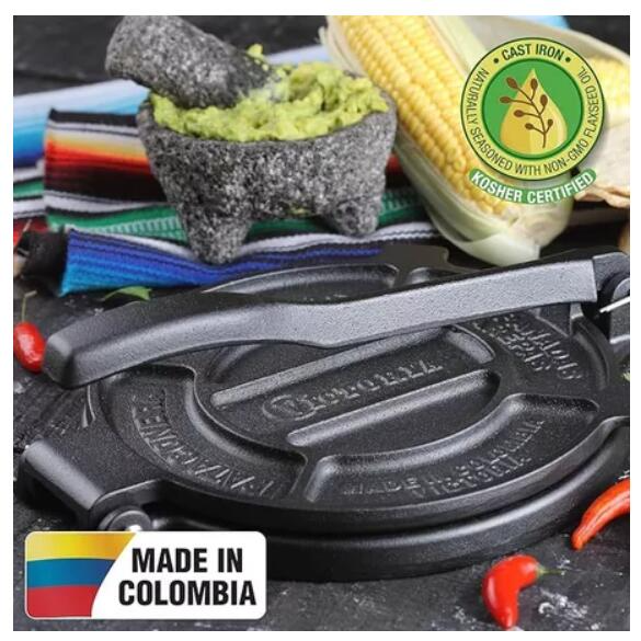 【哥倫比亞Victoria鑄鐵墨西哥餅玉米餅壓模 壓餅機20公分【美國Epicurious票選第一Tortilla-細節圖2