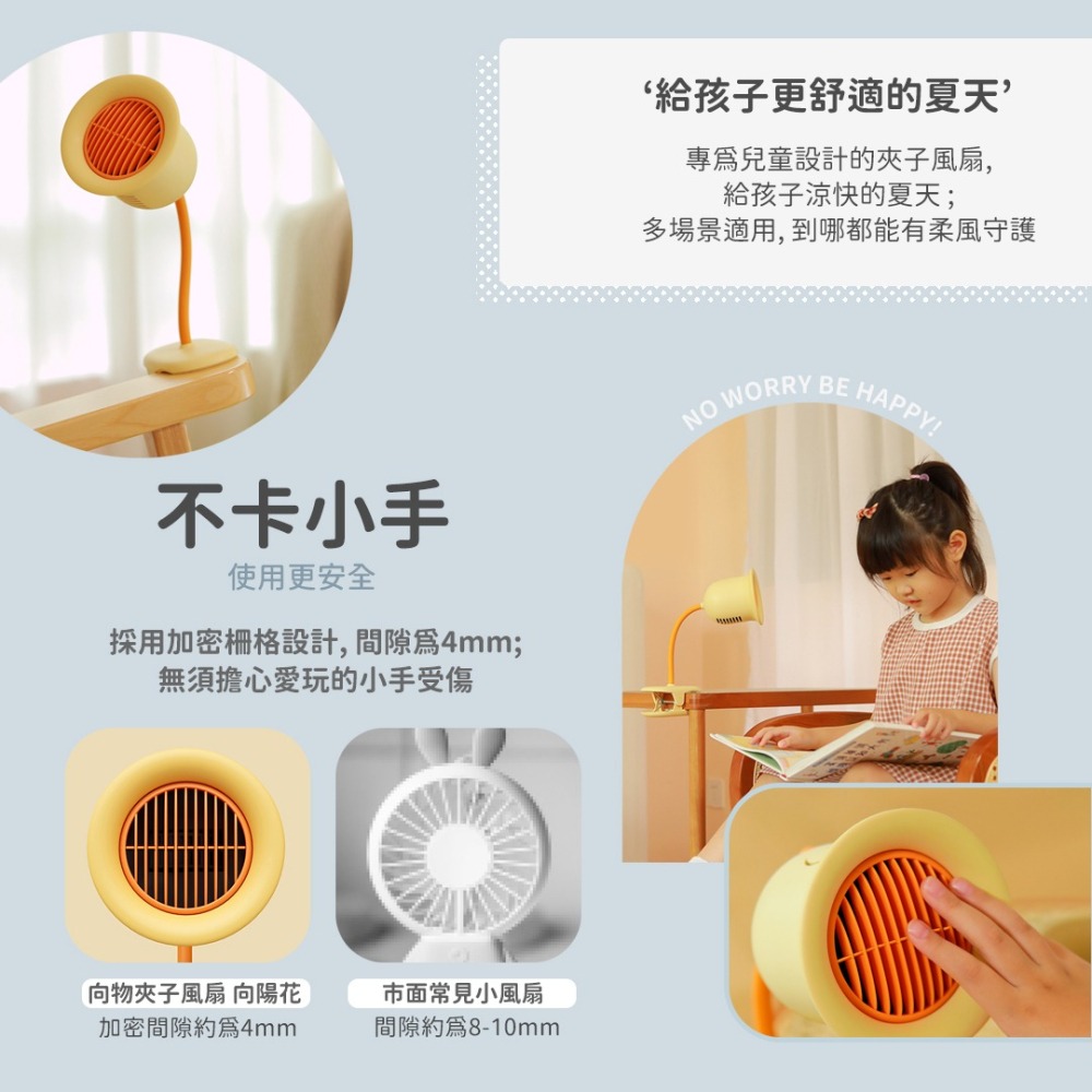 向物夾子風扇 向陽花【台灣保固一年】台灣版 嬰兒車風扇 風扇 夾子風扇 夾式風扇 小風扇 可夾風扇 夾扇 小米有品-細節圖4