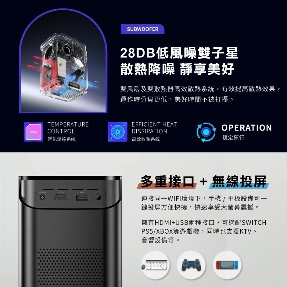 ZEEMR 知麻智能投影機【獨家代理｜保固一年】DIVA PRO 支援1080P 投影儀 投影設備 投影器材-細節圖10