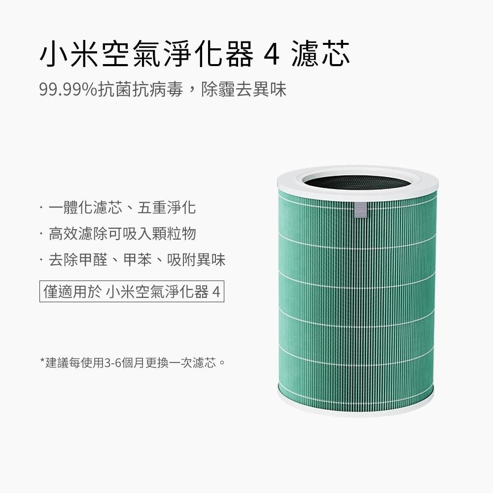小米 米家空氣淨化器 4 濾芯【台灣公司貨】原廠專用正品 吸附異味 除菌濾芯 高效淨化 替換濾芯 除甲醛 高效濾網-細節圖3
