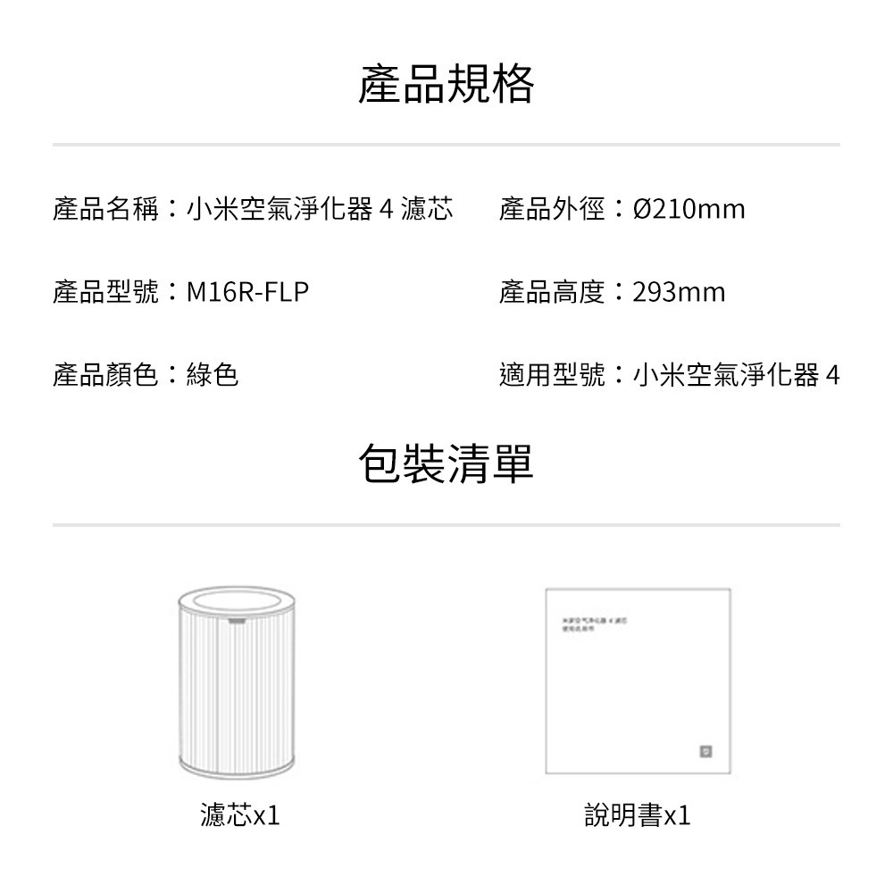 小米 米家空氣淨化器 4 濾芯【台灣公司貨】原廠專用正品 吸附異味 除菌濾芯 高效淨化 替換濾芯 除甲醛 高效濾網-細節圖10