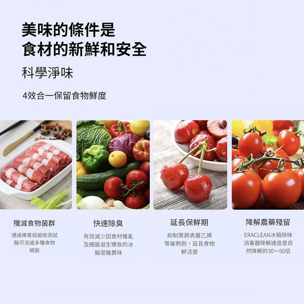 EraClean 冰箱除味消毒器【台灣現貨】冰箱除臭 冰箱空氣除味 除臭器 殺菌 除臭 保鮮 世淨 原廠正品 小米有品-細節圖6