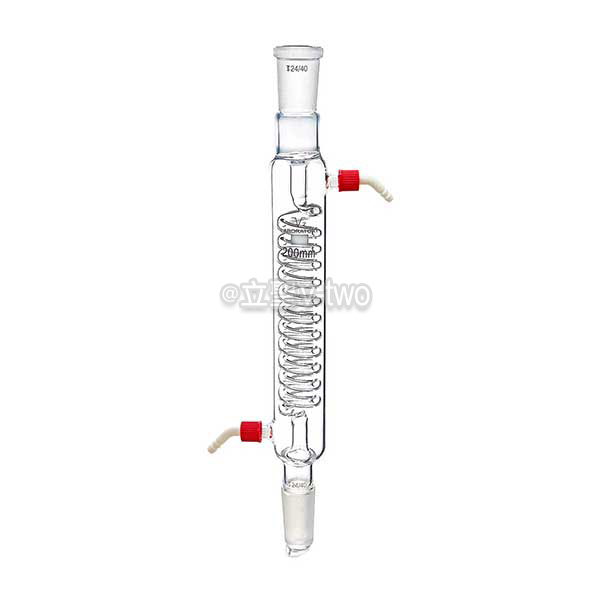 <立聖實驗> 玻璃蛇型冷凝管  雙GL14接頭  磨砂24/40  冷凝段20cm-60cm-細節圖2