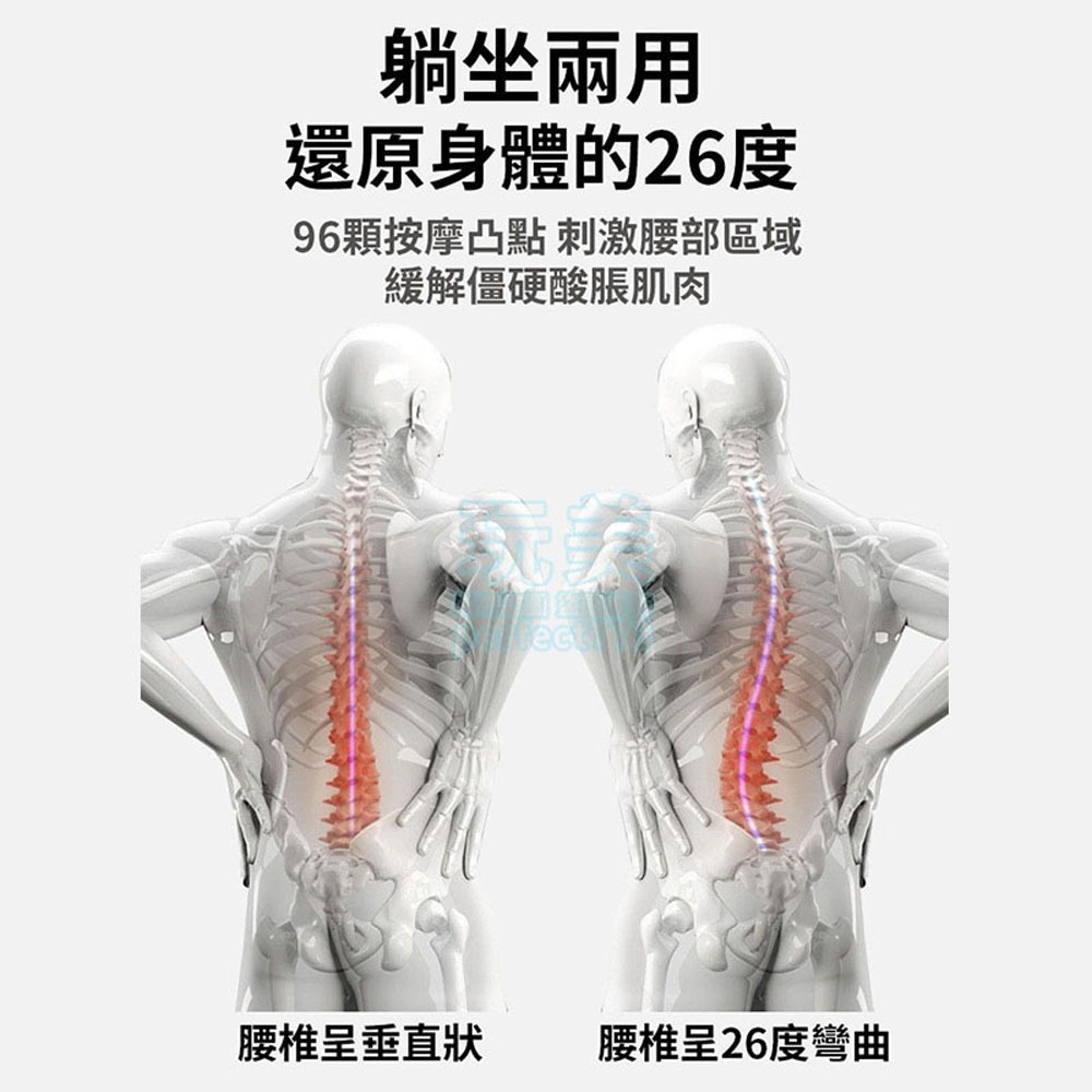 背部伸展器 頂腰器 拉背器 腰部支撐 伸展腰部 放鬆腰部 躺坐兩用 4檔調節高度 98顆按摩凸點 玩美 C122-細節圖9