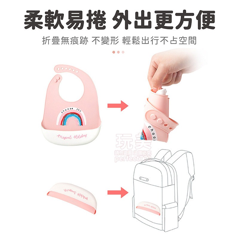 矽膠圍兜 寶寶圍兜兜 吃飯圍兜 防水圍兜 立體圍兜 卡通圍兜 可調節 防水 防油 用餐必備 玩美 77532-細節圖7