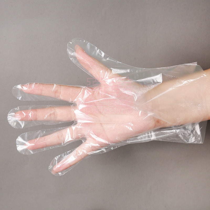 萬用手套 免洗手套 拋棄式手套 手扒雞手套 盒裝100入 透明手套 衛生手套 炸雞手套 三花手套 玩美 77750-細節圖5