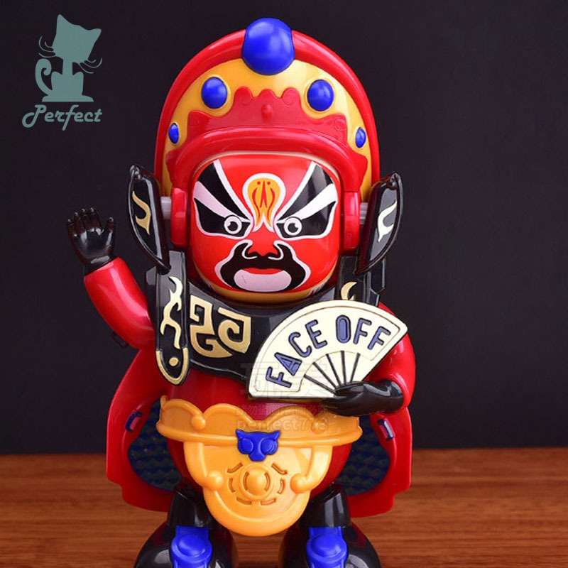 變臉玩具 川劇變臉 跳舞音樂玩具 變臉電動川劇娃娃 四川變臉娃娃 四川變臉 兒童玩具 變臉燈光公仔玩具 玩美 77786-細節圖8