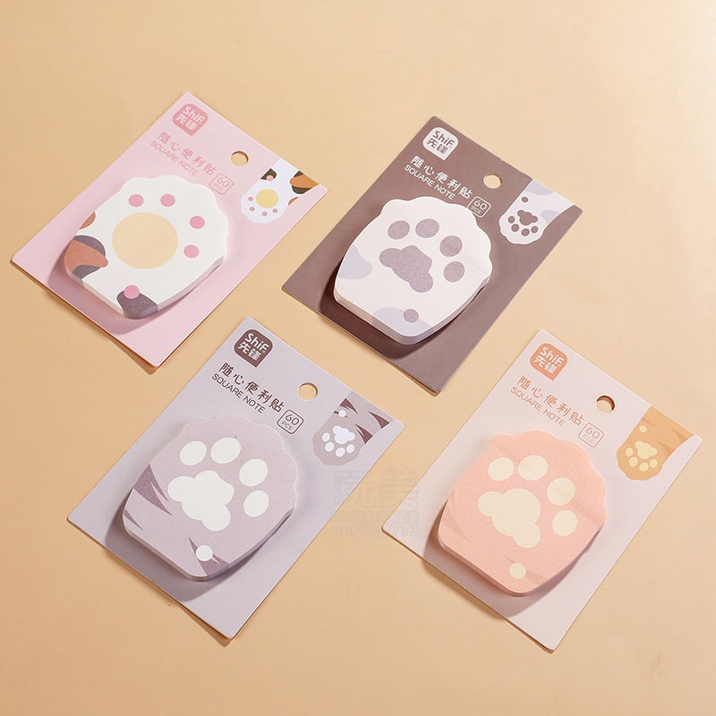 便利貼 N次貼 貓爪便利貼 貓掌便利貼 貓爪N次貼 貓掌便條紙 肉球便利貼 文具用品 索引貼 貓咪 771438-細節圖6
