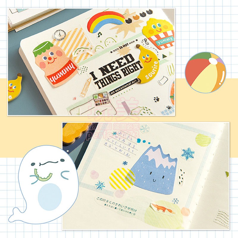 卡通便利貼 主題便利貼 便利貼 手帳便利貼 彩色便利貼 文具用品 手帳素材 Q版便利貼 裝飾手帳 玩美 771439-細節圖5