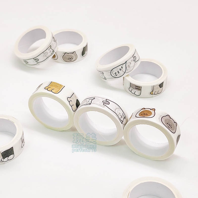 紙膠帶 手帳膠帶 手帳素材 貓咪造型 手帳膠帶 和紙膠帶 貓咪紙膠帶 貓爪紙膠帶 可愛紙膠帶 玩美 771440-細節圖7