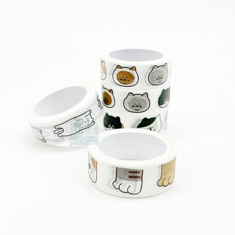 紙膠帶 手帳膠帶 手帳素材 貓咪造型 手帳膠帶 和紙膠帶 貓咪紙膠帶 貓爪紙膠帶 可愛紙膠帶 玩美 771440-細節圖9