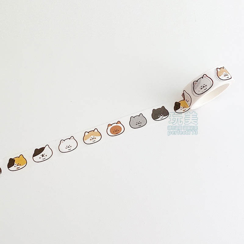 紙膠帶 手帳膠帶 手帳素材 貓咪造型 手帳膠帶 和紙膠帶 貓咪紙膠帶 貓爪紙膠帶 可愛紙膠帶 玩美 771440-規格圖9
