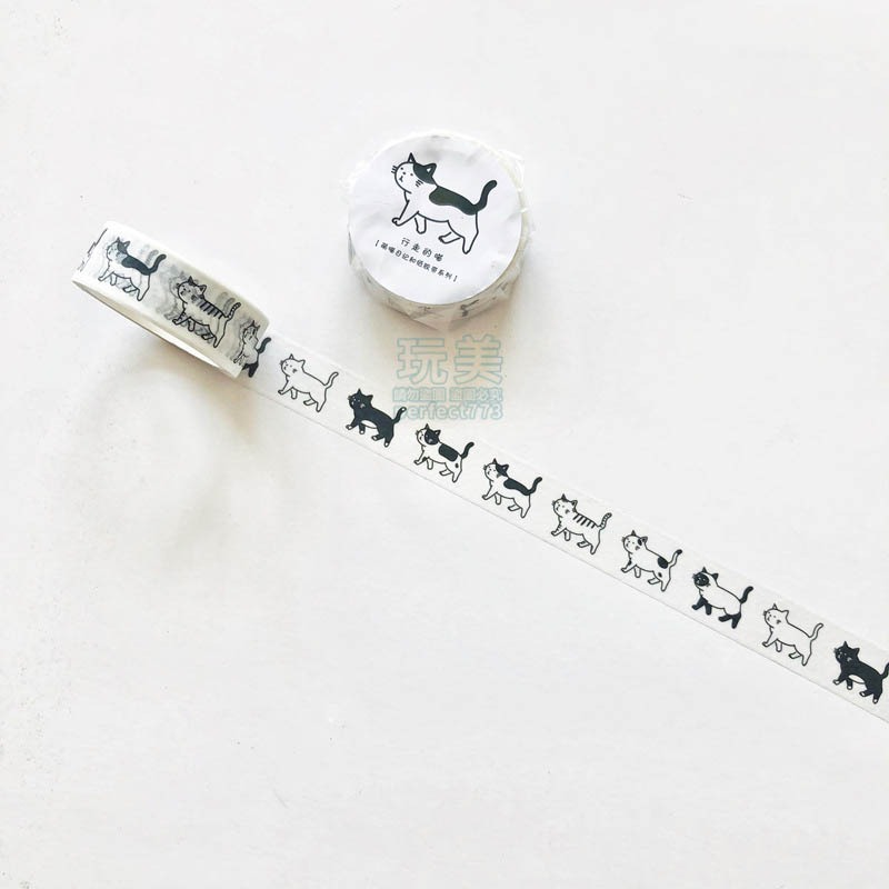 6》行走的貓》貓款紙膠帶