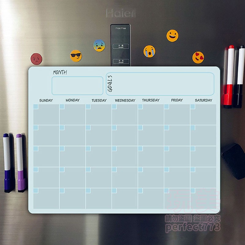 冰箱磁鐵 磁吸白板 冰箱貼 白板貼 留言板 軟白板 月曆白板 磁性白板貼 記事板 磁吸白板貼 玩美 771453-細節圖7