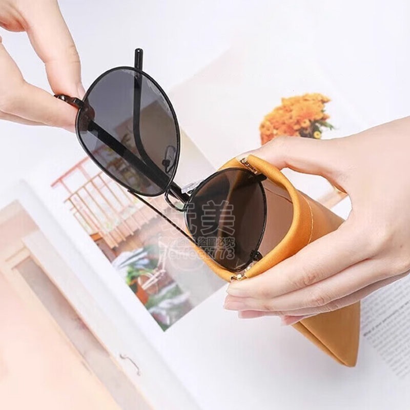 眼鏡袋 眼鏡套 眼鏡收納 彈片眼鏡袋 眼鏡盒 皮革眼鏡袋 眼鏡收納 飾品收納 太陽眼鏡收納 墨鏡收納 玩美 771523-細節圖8