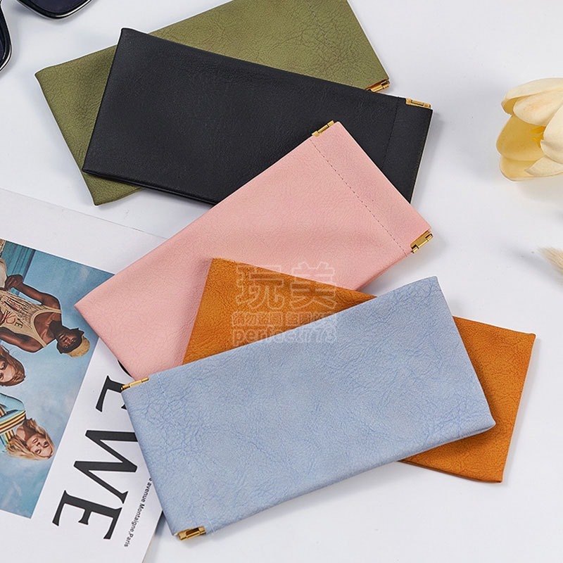 眼鏡袋 眼鏡套 眼鏡收納 彈片眼鏡袋 眼鏡盒 皮革眼鏡袋 眼鏡收納 飾品收納 太陽眼鏡收納 墨鏡收納 玩美 771523-細節圖9