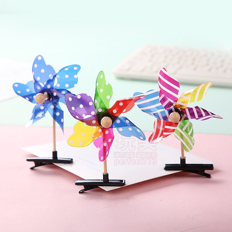 風車髮夾 風車 髮夾 小風車髮夾 兒童風車髮夾 幼兒園髮夾 女童髮夾 兒童髮夾 有趣髮夾 可愛髮夾 玩美 771563-細節圖5